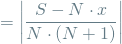 \[ = \left | \frac{S - N \cdot x}{N \cdot (N+1)} \right | \]