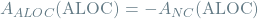 A_{ALOC}(\textrm{ALOC}) = -A_{NC}(\textrm{ALOC})