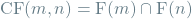 \[\textrm{CF}(m, n) = \textrm{F}(m) \cap \textrm{F}(n)\]