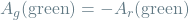 A_g(\textrm{green}) = -A_r(\textrm{green})