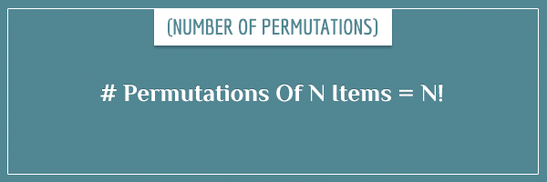 Combinatorics: # Permutations Of N Numbers = N!