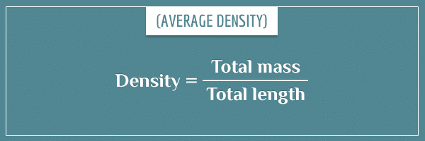 The formula for average density