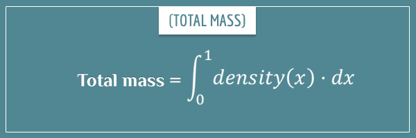 The integral formula for total mass from densities