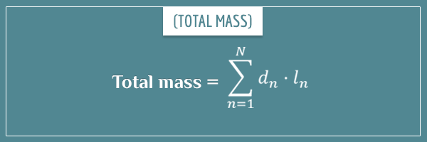 The formula for total mass from densities