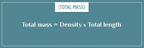 The formula for total mass from density