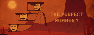 Mean, median, and mode of a distribution shown on a Spaghetti Western background
