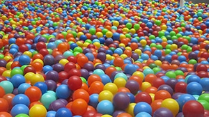 A large collection of balls of different colors