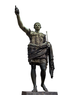 A statue of the Roman emperor Julius Caesar