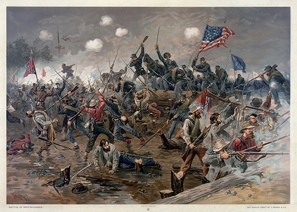 A picture of a battle from the US Civil War