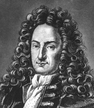 A portrait of Gottfried Leibniz