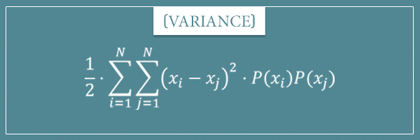 An alternative formula for the statistical dispersion measure called variance